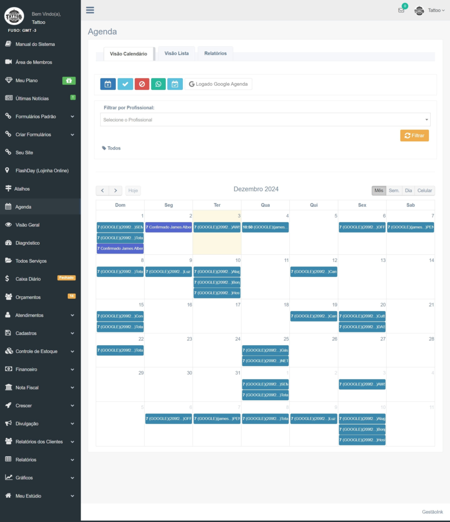Como Integrar a Agenda do GestãoInk com o Google Agenda 2025